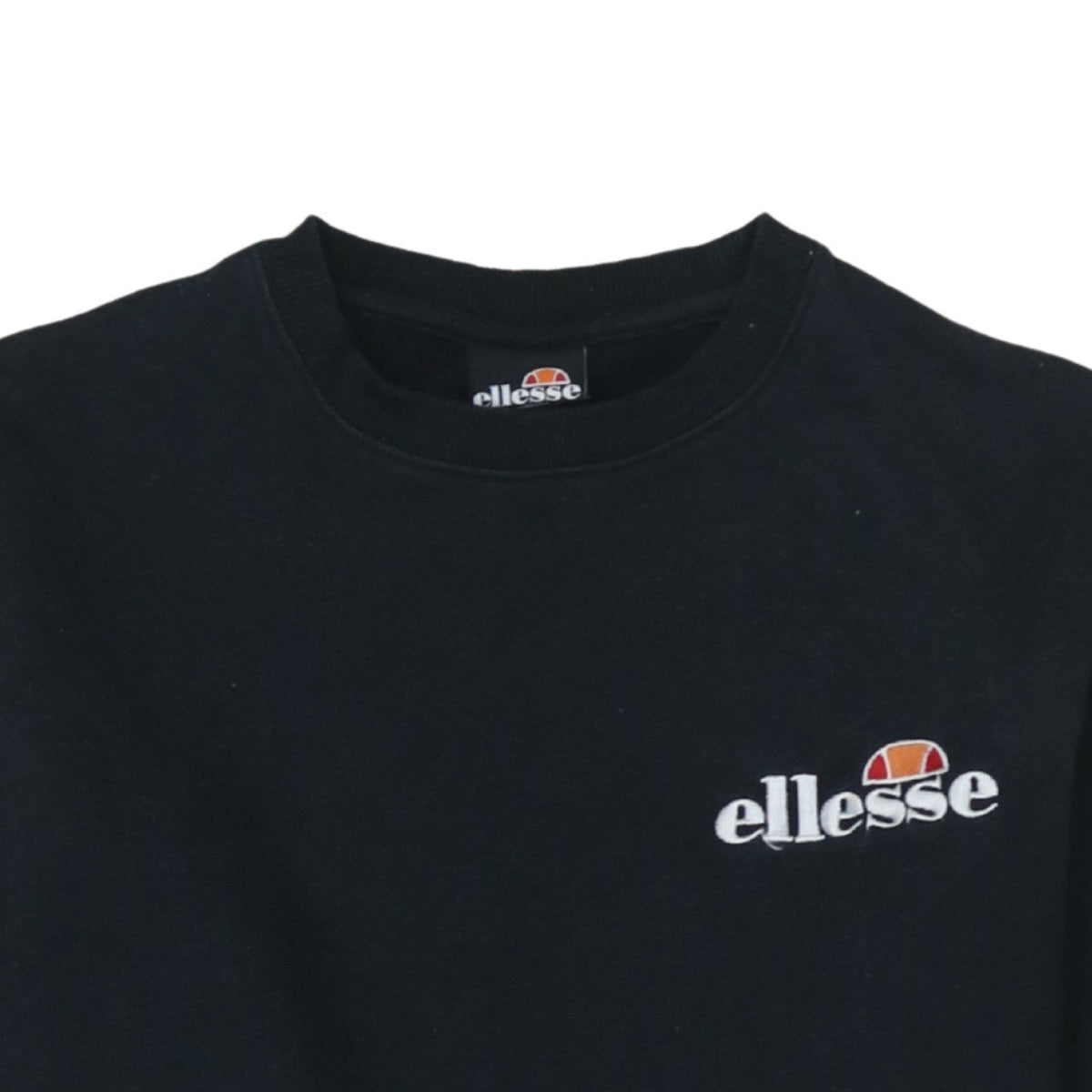 Ellesse Womens Black Cotton Blend Crew Neck Sweatshirt UK 12