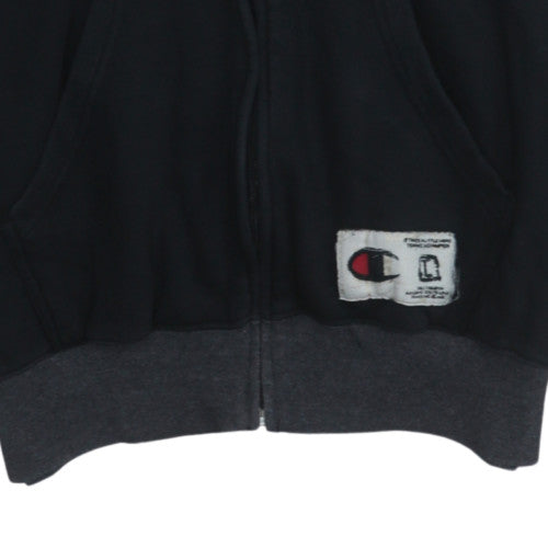 Champion Men's Black Full Zip Hoodie Sweatshirt Size L