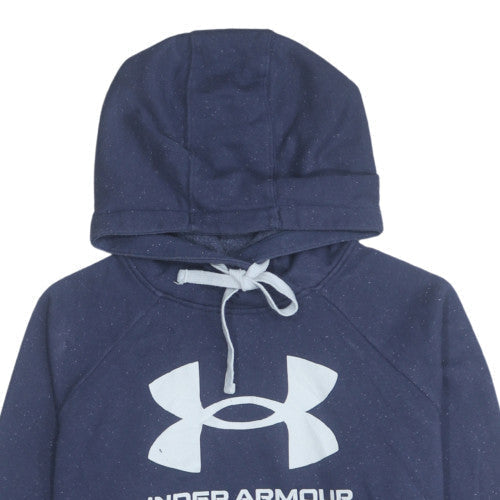 Under Armour Women Navy Hoodie Medium Pullover Logo Sportswear