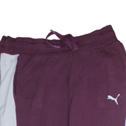 Puma Women's Purple Jogger Trousers Size 12 with Side Stripe