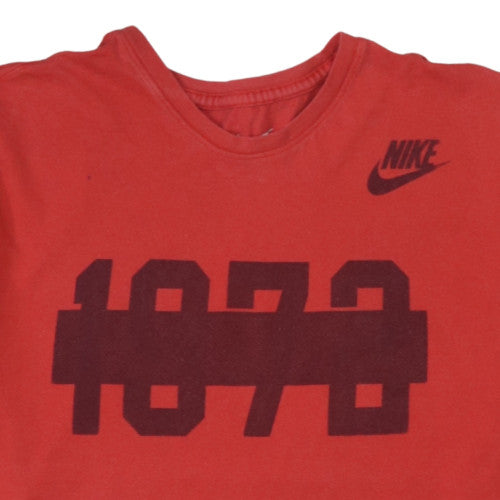 Nike Men's Red Graphic 1873 Athletic Cotton T-Shirt Size L