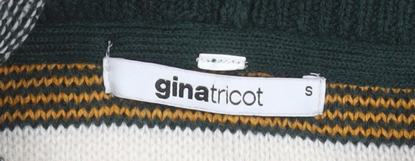 Gina Tricot Women's Multicoloured Striped Roll Neck Jumper Size S