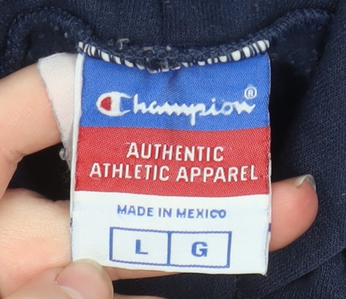 Champion Men's Blue NSU Pullover Hoodie Size L College Fleece
