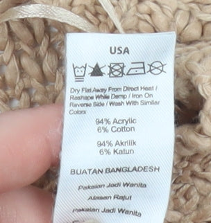 New Look Women’s Beige Chunky-Knit Pullover Jumper Size 10