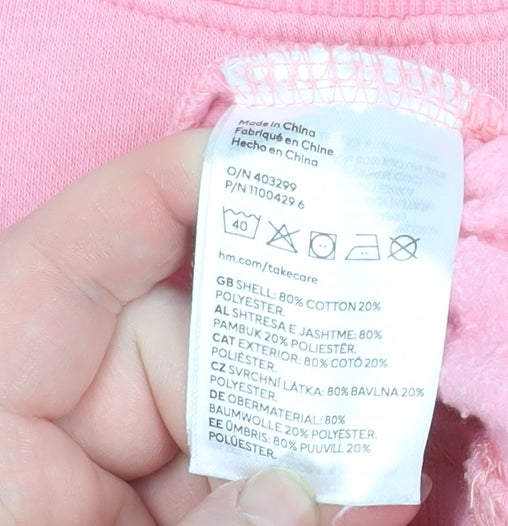H&M Womens Pink West Side New York City Pullover Sweatshirt Size S