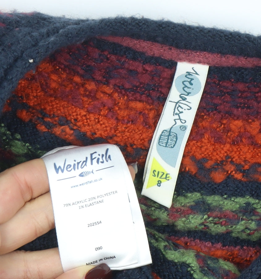 Weird Fish Women Multicoloured Fair Isle Knit Jumper Size 8