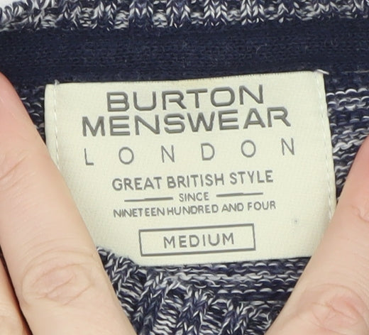 Burton Menswear London Men's Blue Crew Neck Pullover Jumper Medium