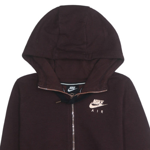 Nike Air Womens Black Full Zip Hoodie Size S Cotton Blend