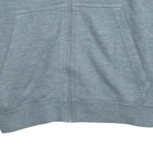 Nike Mens Grey Full Zip Hoodie Small Cotton Blend Fleece