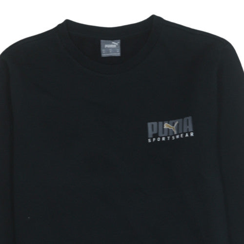 Puma Men's Black XL Crew Neck Pullover Sweatshirt Sportswear Fleece