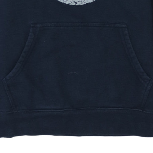 Timberland Men's Blue Pullover Hoodie Regular Fit S Logo Fleece