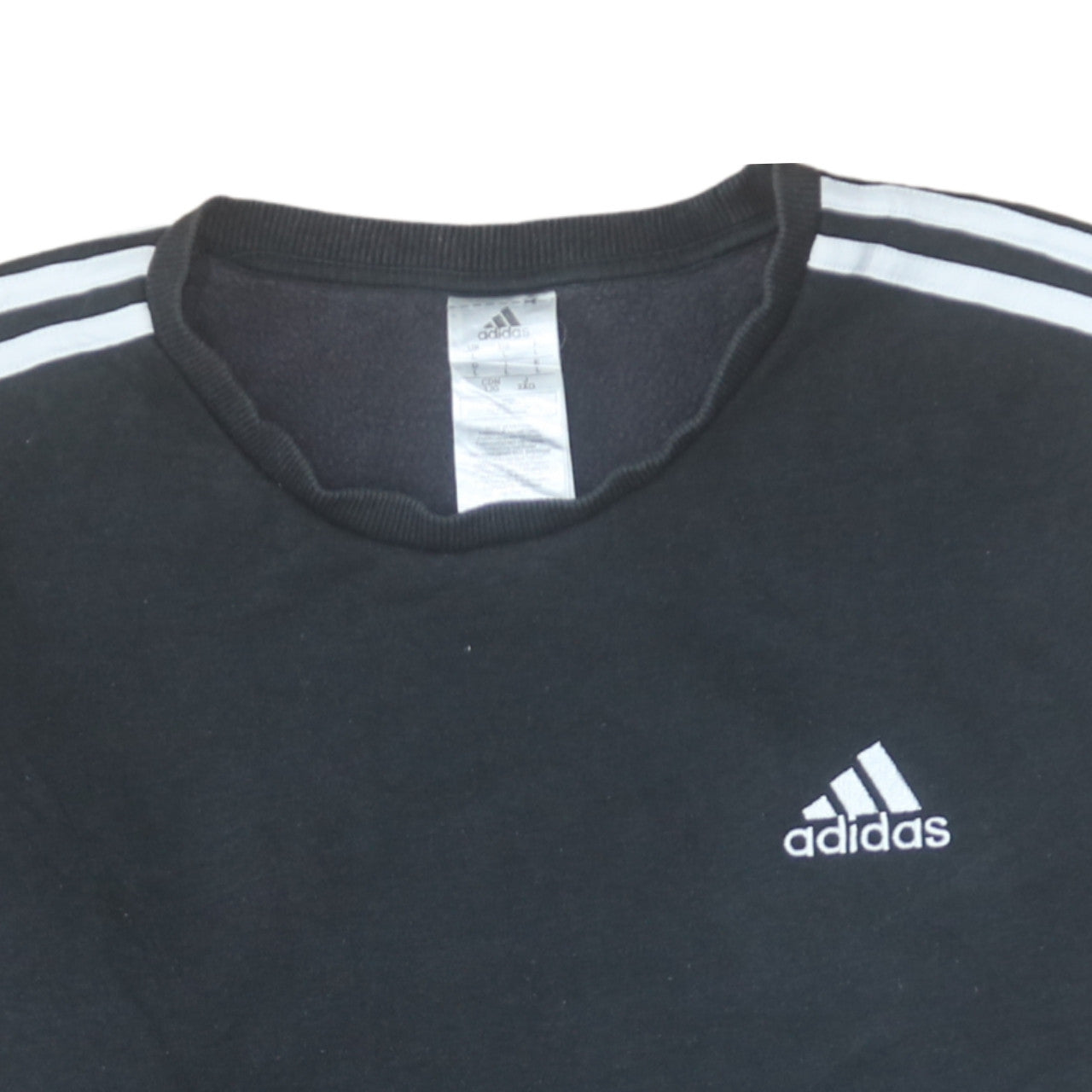Adidas Men’s Black Crew Neck Pullover Sweatshirt L Sports Fleece