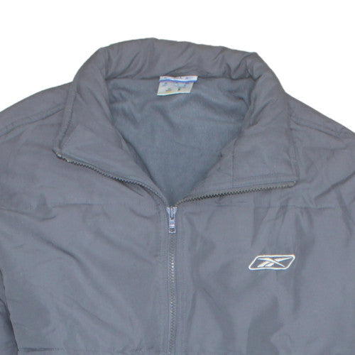 Reebok Men's Grey 2XL Puffer Jacket Winter Full Zip Polyester