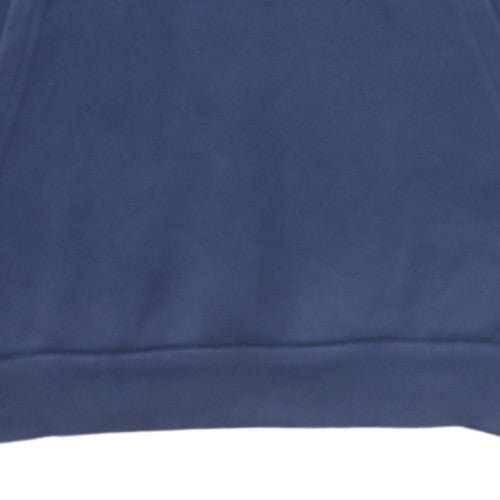 Puma Men's Blue Pullover Hoodie Medium Fleece Logo Sportswear
