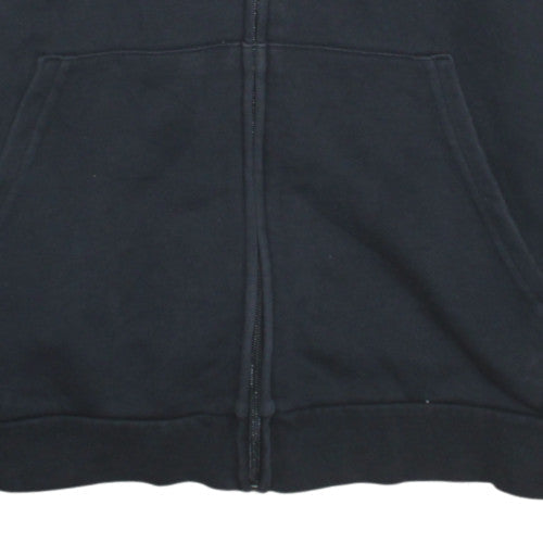 Adidas Womens Black XL Full Zip Hoodie with Stripes