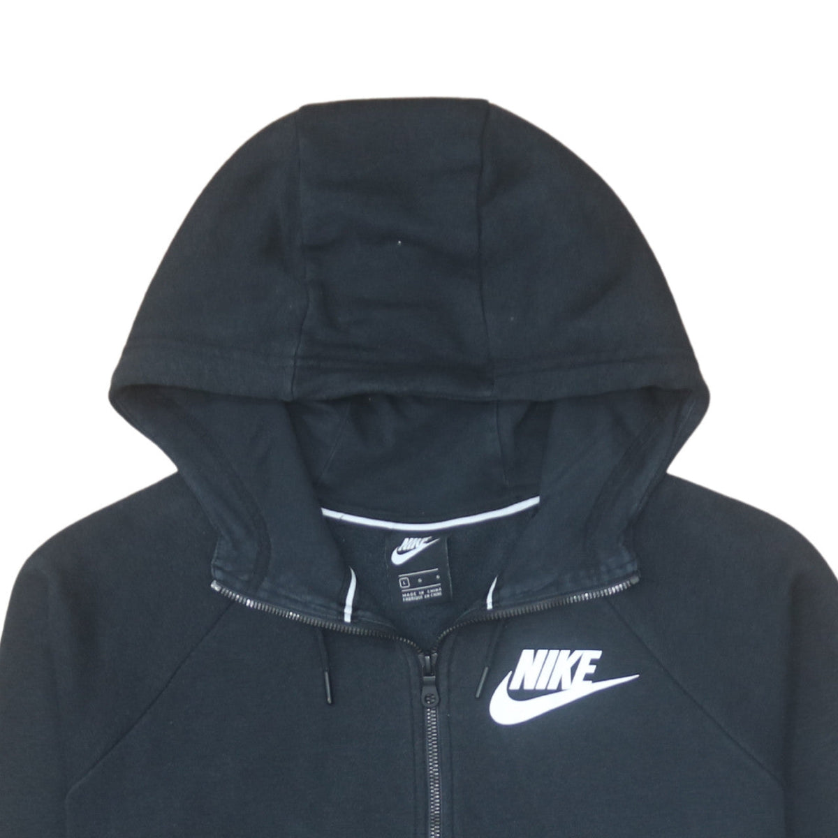 Nike Men's Black Full Zip Hoodie L Regular Fit Sportswear