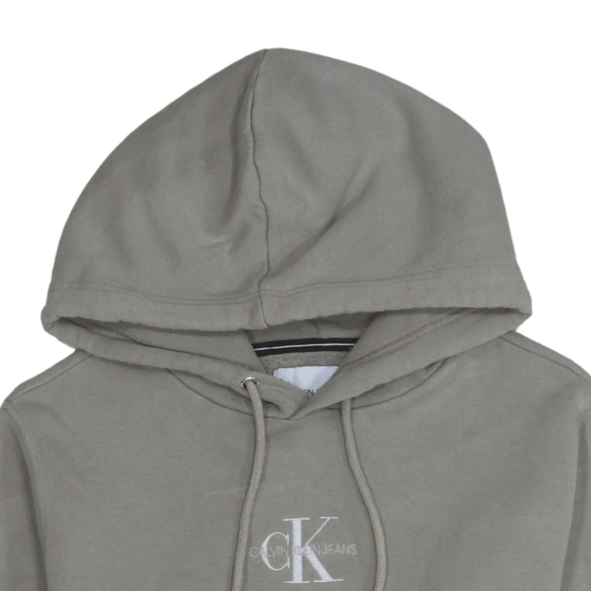 Calvin Klein Jeans Men's Grey Pullover Hoodie Size M Logo Fleece