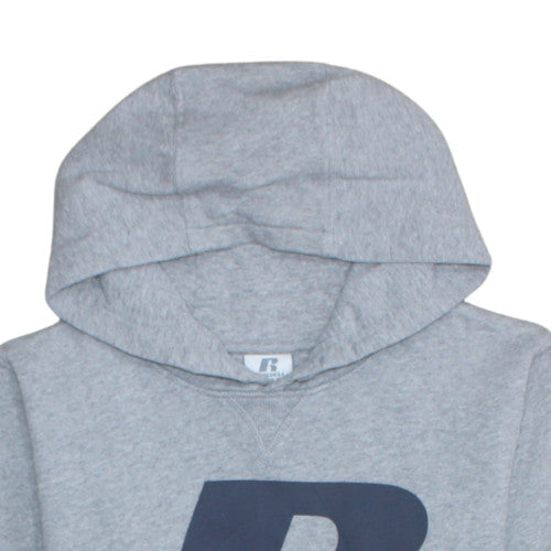 Russell Athletic Boys Grey Pullover Hoodie 15-16 Years Fleece Logo Sweatshirt