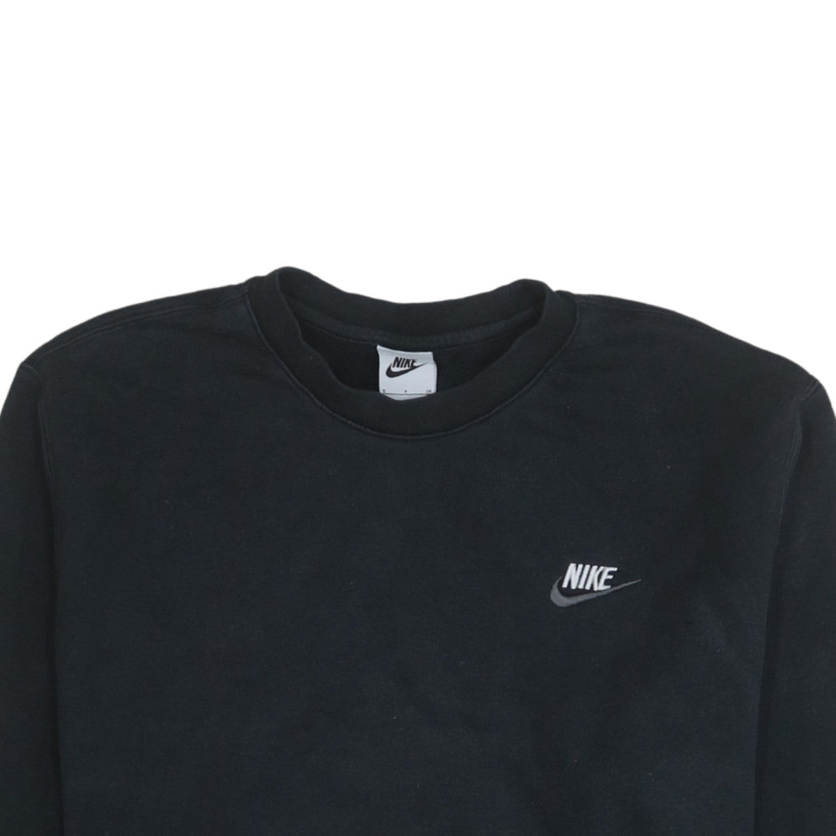 Nike Men's Black Small Crew Neck Pullover Sweatshirt Fleece