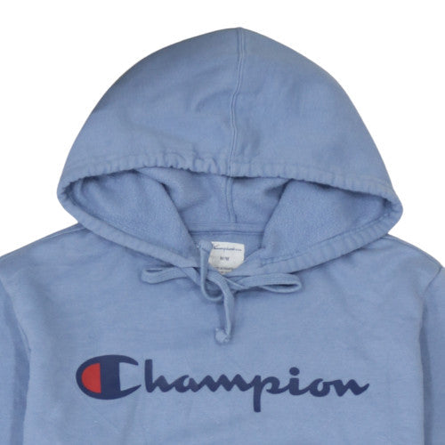 Champion Men Blue Pullover Hoodie M Regular Fleece Sportswear