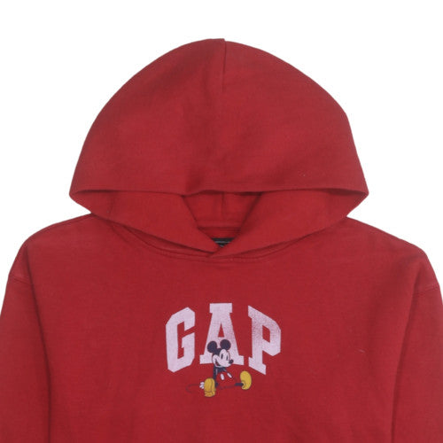 GAP Disney Red Hoodie Women Teens XXL Mickey Mouse Pullover Cotton Blend
