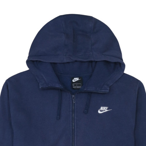 Nike Men's Blue Full Zip Hoodie Size L Fleece Sweatshirt
