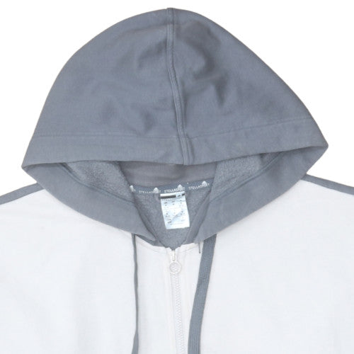 Adidas StellaSport Womens Grey White Full Zip Hoodie Size M