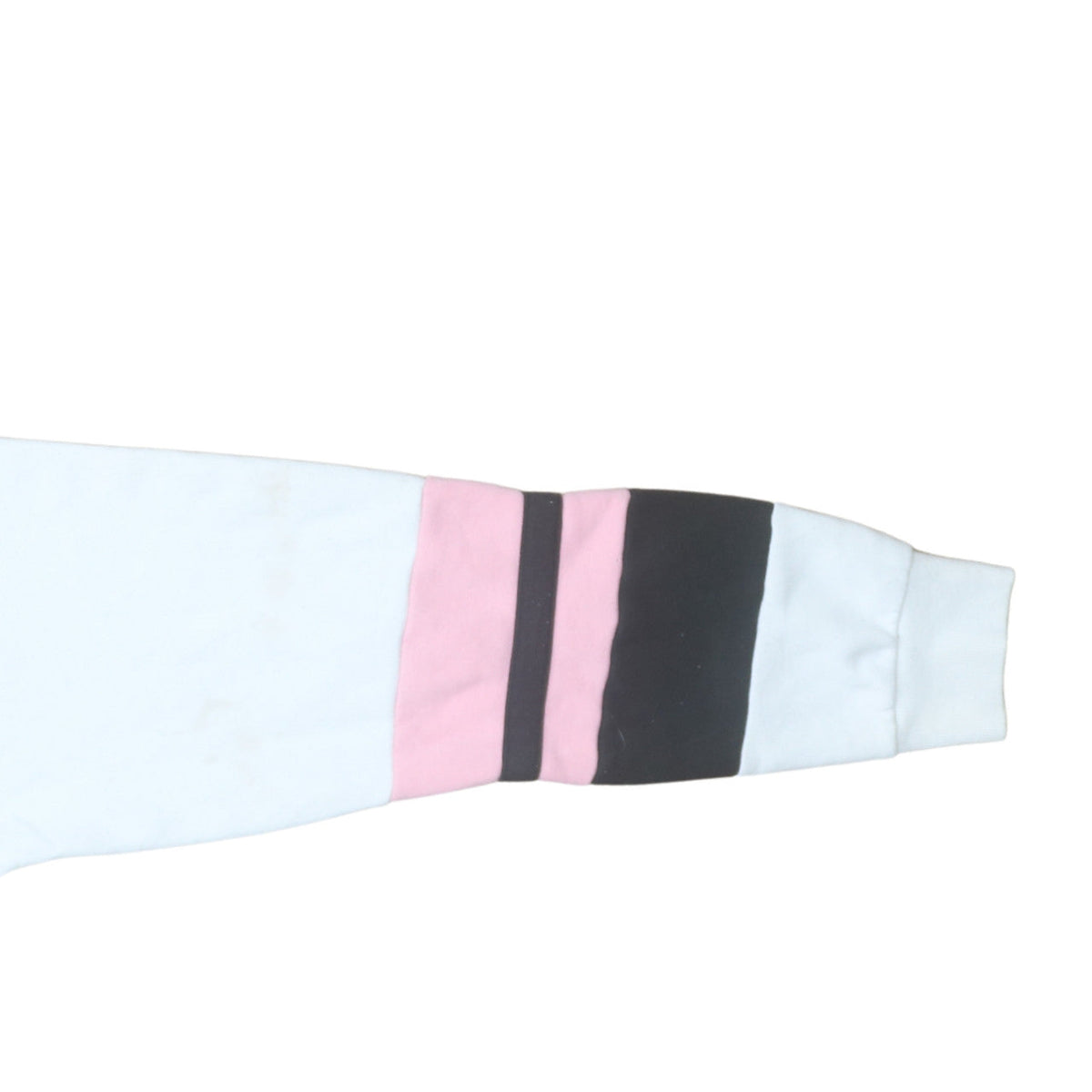Fila Womens White Pink Stripe Cropped Hoodie XL Casual
