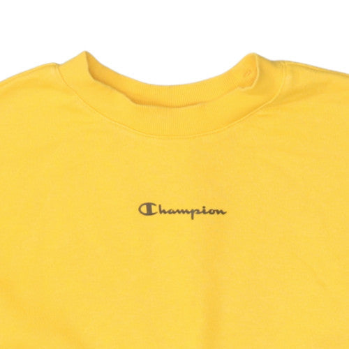 Champion Womens Yellow Small Pullover Crew Neck Sweatshirt