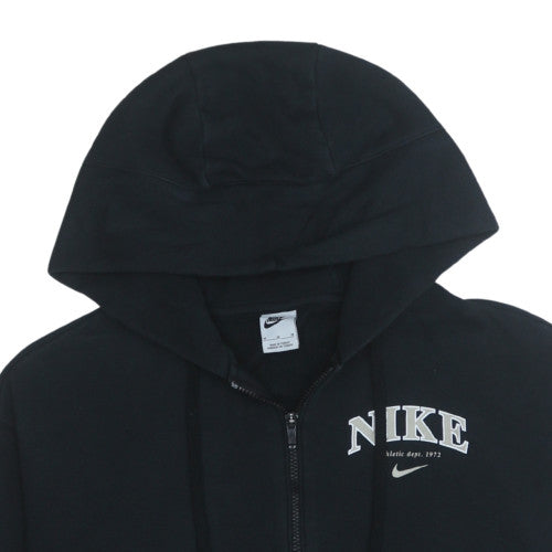 Nike Men's Black Full Zip Hoodie Fleece Regular Fit Size M