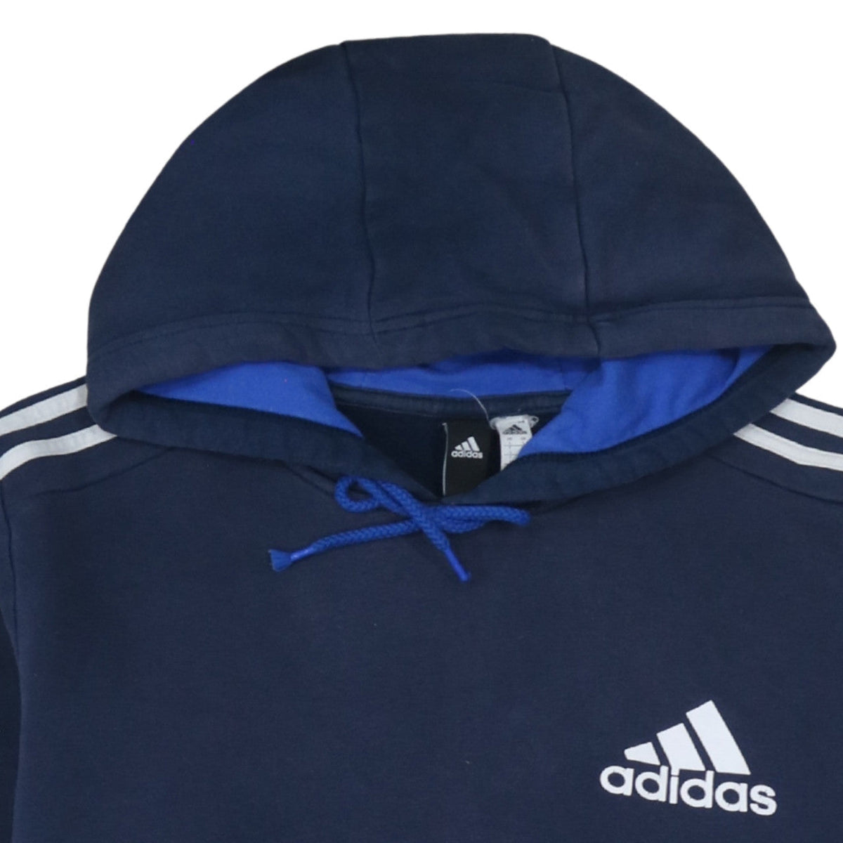 Adidas Men's Blue Pullover Hoodie L Logo Fleece Sportswear