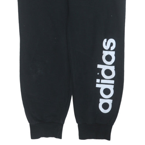 adidas Boys Black Jogger Sweatpants 13-14 Years Regular Fit Fleece Trousers