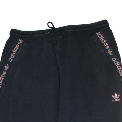 Adidas Womens Black Jogger Sweatpants Size 15 Fleece Elastic Waist
