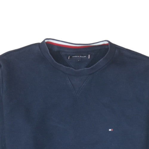 Tommy Hilfiger Men's Blue Logo Sleeve Pullover Sweatshirt Size L