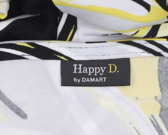 Happy D. by Damart Women’s Multicoloured Fit & Flare V-Neck Jersey Dress Size 24