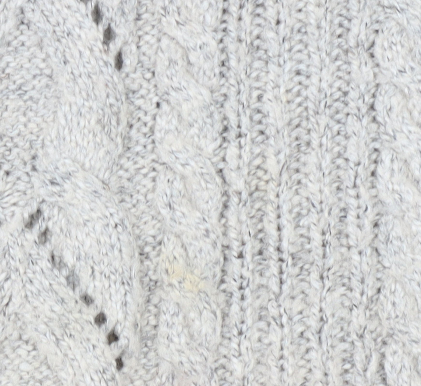 FatFace Womens Ivory Cable Knit Jumper Size 16 Crew Neck Pullover