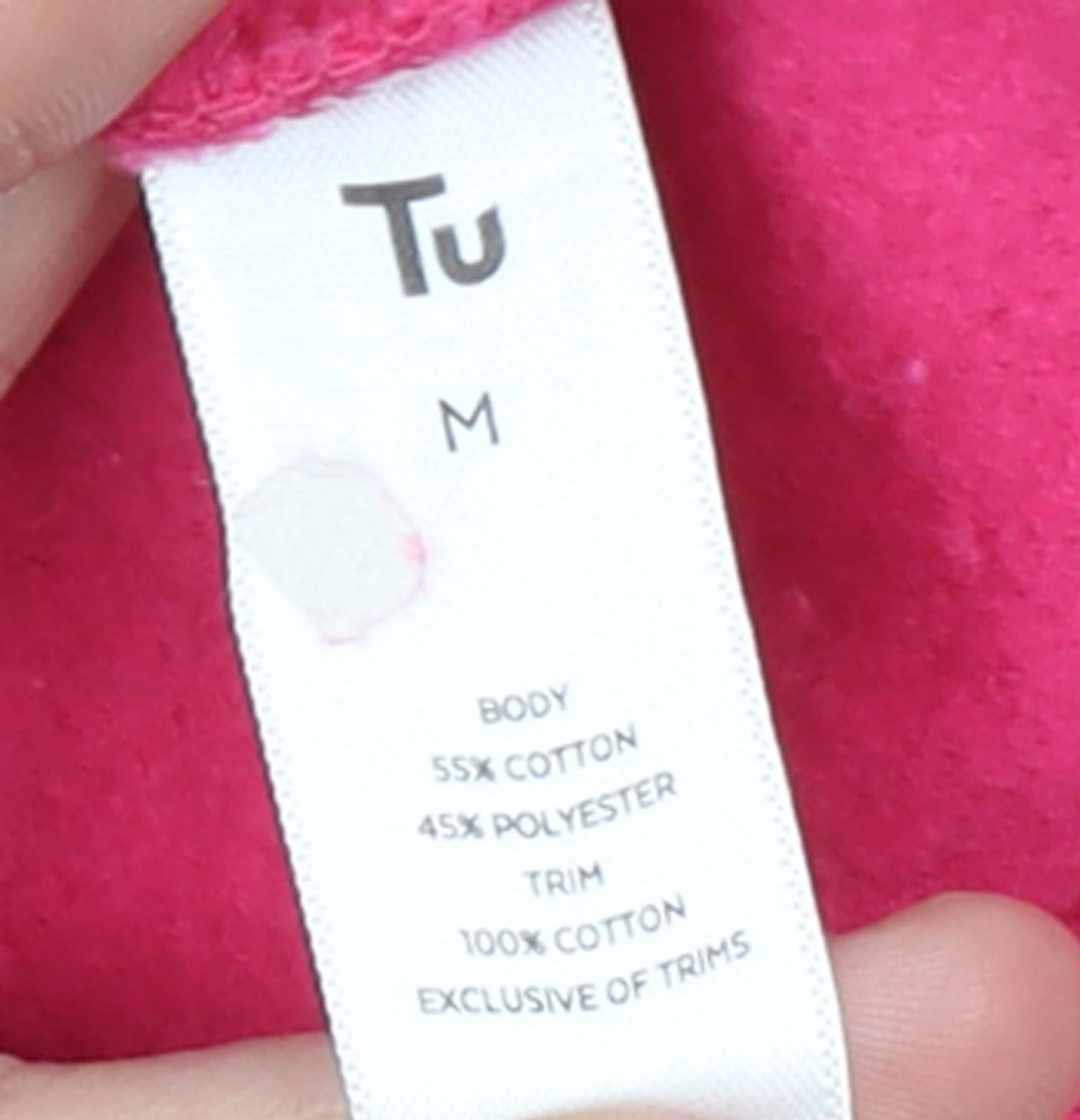 Tu Women Pink Crew Neck Pullover Sweatshirt M California Print