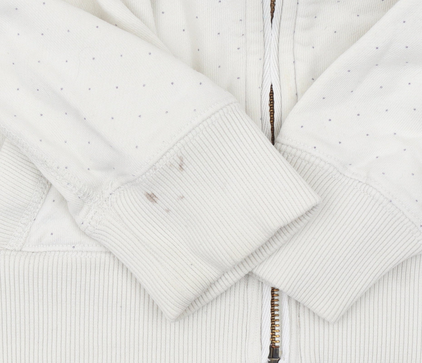 Joules Women’s Ivory Full Zip Hoodie Size 8 Floral Lined Casual Jacket