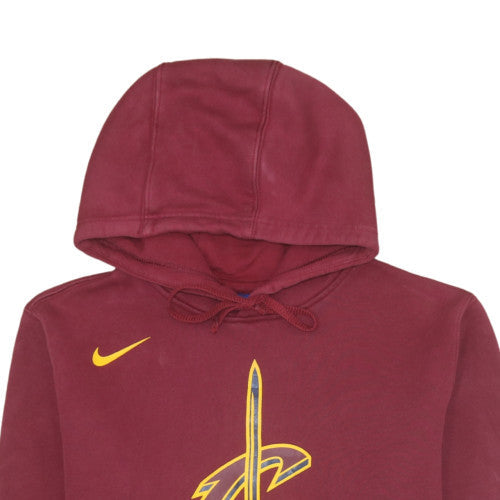 Nike Men Burgundy Cleveland Cavaliers Hoodie Size M Fleece Pullover