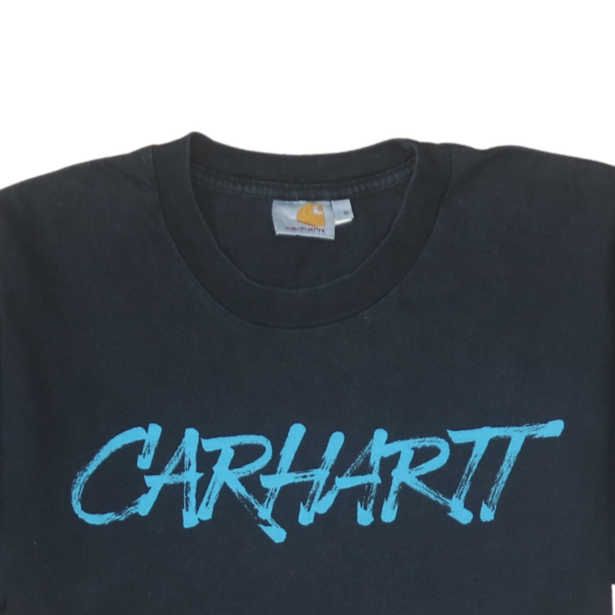 Carhartt Mens Black Cotton Graphic Print Short Sleeve T-Shirt Size S