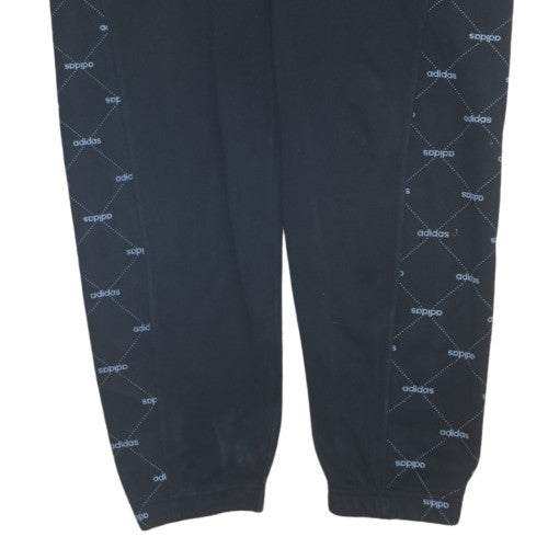 Adidas Womens Black Jogger Trousers Size M Regular Fit Sportswear