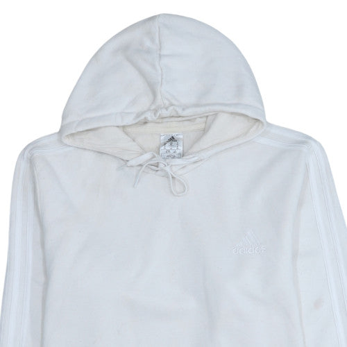 Adidas Men's White XL Pullover Hoodie Fleece Regular Fit