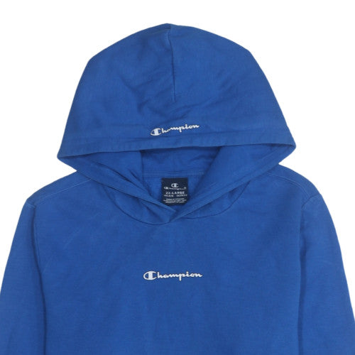 Champion Boys Blue Pullover Hoodie 15-16 Years Classic Fleece Sweatshirt