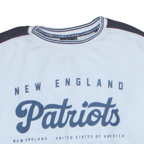 Primark Men’s White XL Pullover Sweatshirt New England Patriots Logo