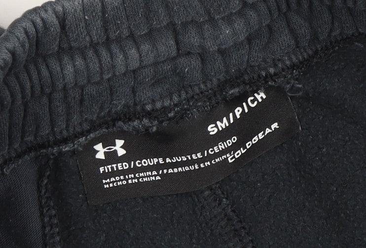 Under Armour Boys Black ColdGear Jogger Sweatpants Size S Fitted