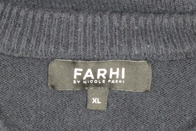 Farhi by Nicole Farhi Women's Black XL Wool Crew Neck Jumper