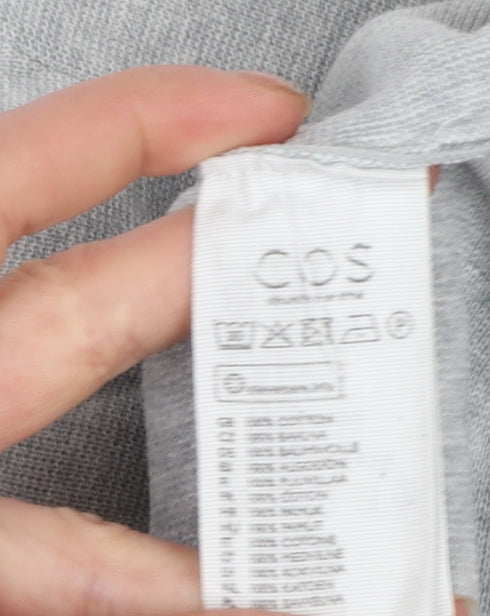 COS Womens Grey Roll Neck Long Sleeve Knit Top Size 12