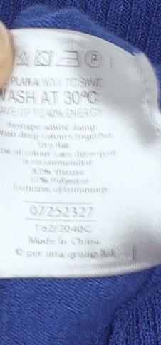 Marks & Spencer Per Una Women's Blue Size 12 Scoop Neck Jumper