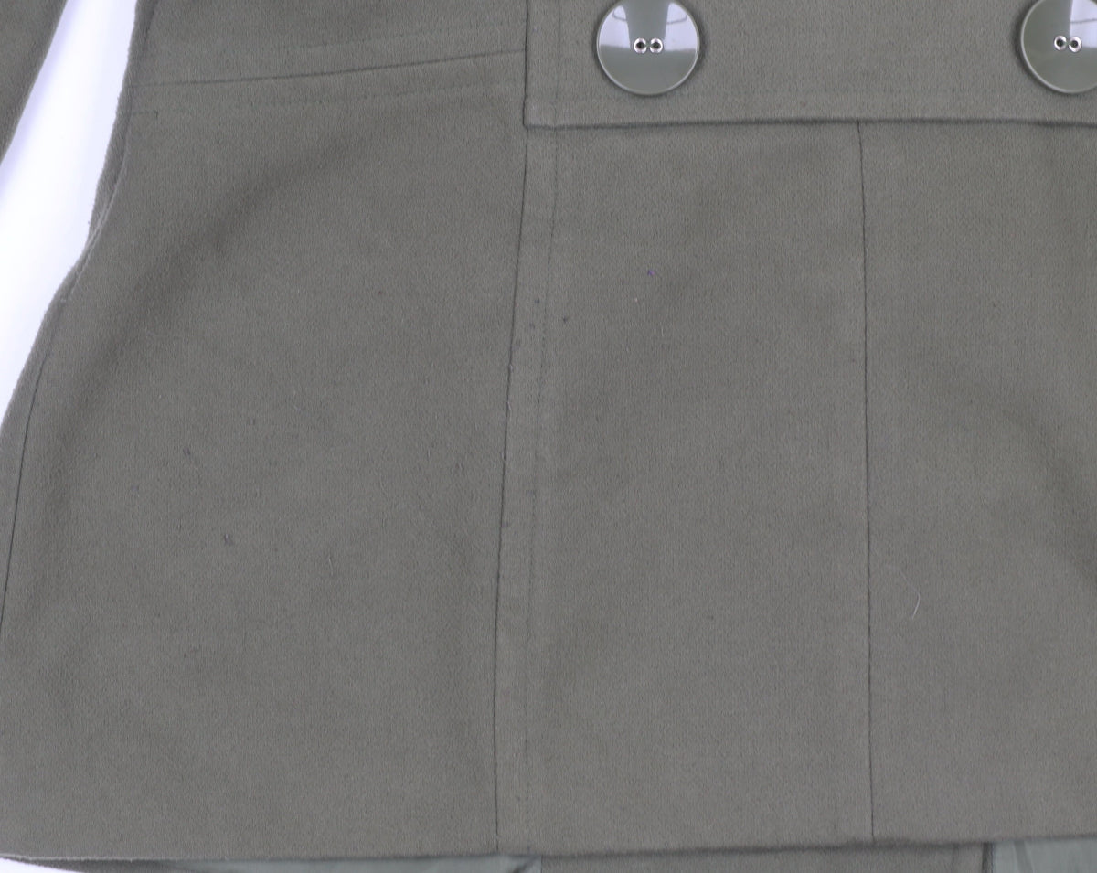 Cotton Traders Womens Green Size 12 Pea Coat Mid-Length Jacket