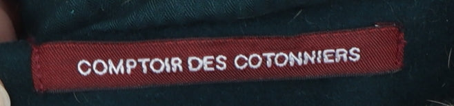 Comptoir des Cotonniers Women's Green Wool Duffle Coat Size 8